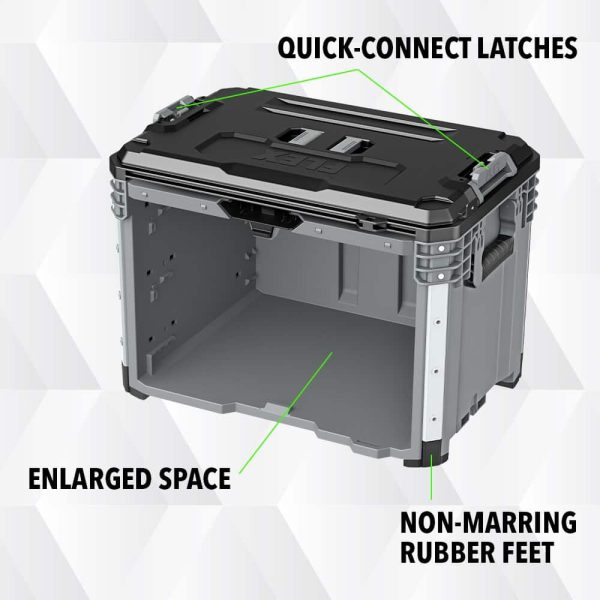 STACK PACK 15.1-in Gray Polypropylene Lockable Tool Box - Image 9