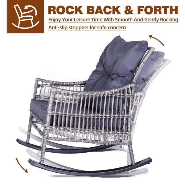 3-Piece Wicker Patio Conversation Set with Cushions - Image 12