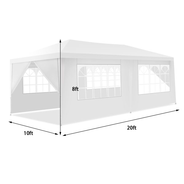 10 x20  Canopy Tent Heavy Duty Wedding Party Tent 6 Sidewalls W/Carry Bag - Image 2