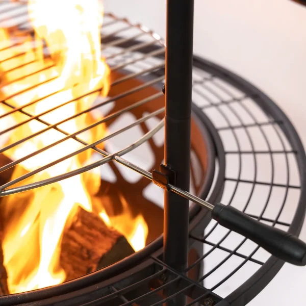 Deko Living 33.1-in W Black Steel Wood-Burning Fire Pit - Image 8