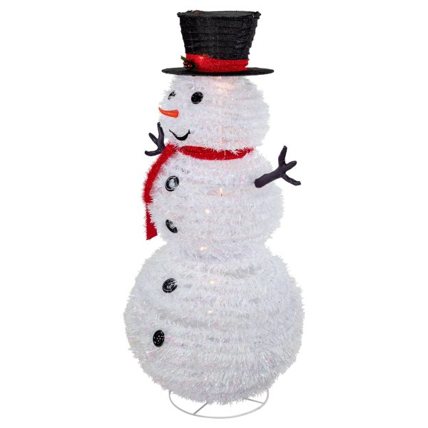 48-in Snowman Free Standing Decoration with Clear Incandescent Lights - Image 4