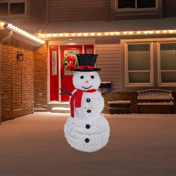 48-in Snowman Free Standing Decoration with Clear Incandescent Lights - Image 5