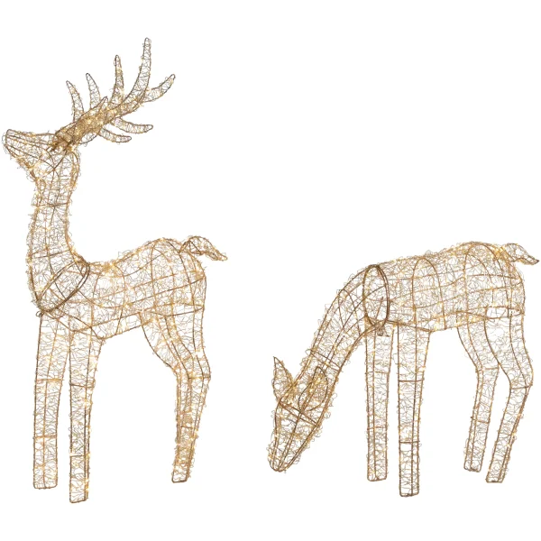 37-in Reindeer Free Standing Decoration with Orange LED Lights