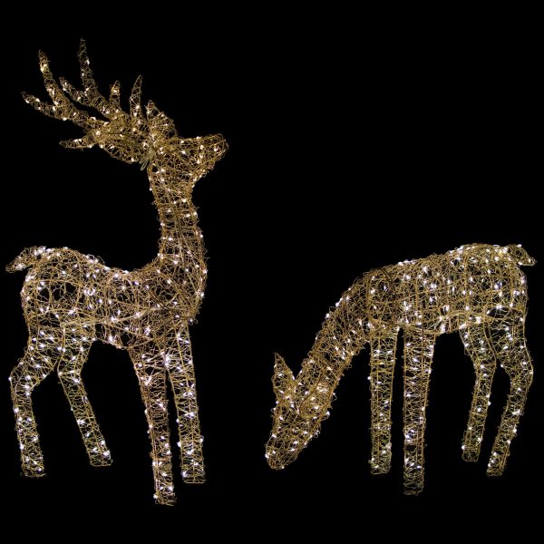 37-in Reindeer Free Standing Decoration with Orange LED Lights - Image 3