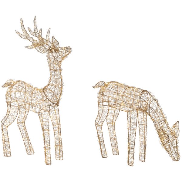 37-in Reindeer Free Standing Decoration with Orange LED Lights - Image 4