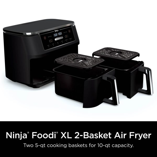 Foodi 6-in-1   10-Qt. 2-Basket Air Fryer with DualZone Technology- Air Fry, Roast   More - Image 6