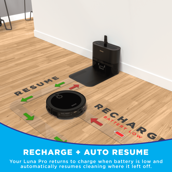 iHome AutoVac Luna Pro 3-in-1 Robot Vacuum and Vibrating Mop with Auto Empty Base - Image 12