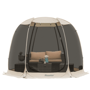 10 x10  Gazebo Pop Up with Mosquito Netting Portable Beige