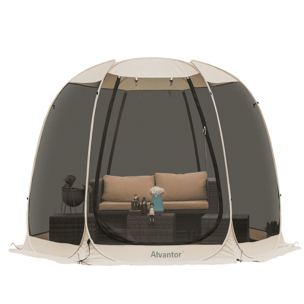 10 x10  Gazebo Pop Up with Mosquito Netting Portable Beige