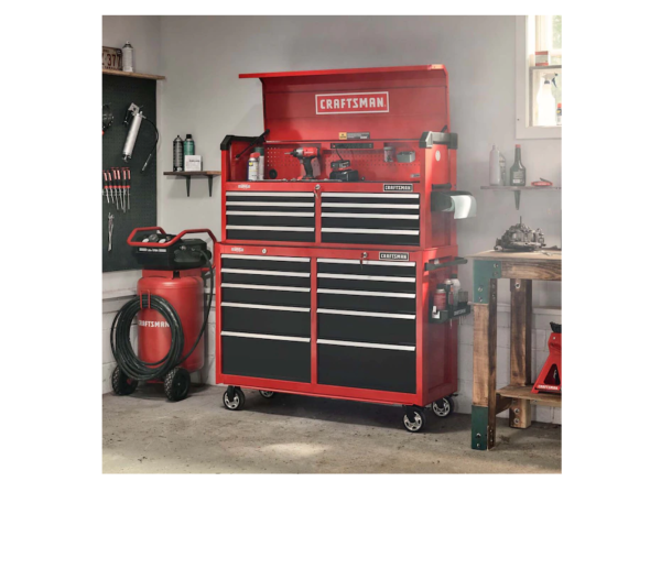 CMST98273RB 2000 Series 52-in W x 37.5-in H 10-Drawer Steel Rolling Tool Cabinet (Red) - Image 8