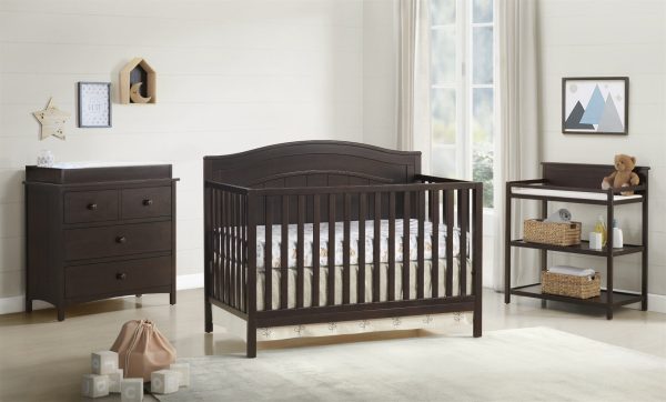 Oxford Baby North Bay 4-in-1 Convertible Crib, Espresso Brown, GREENGUARD Gold Certified, Wooden Crib - Image 2