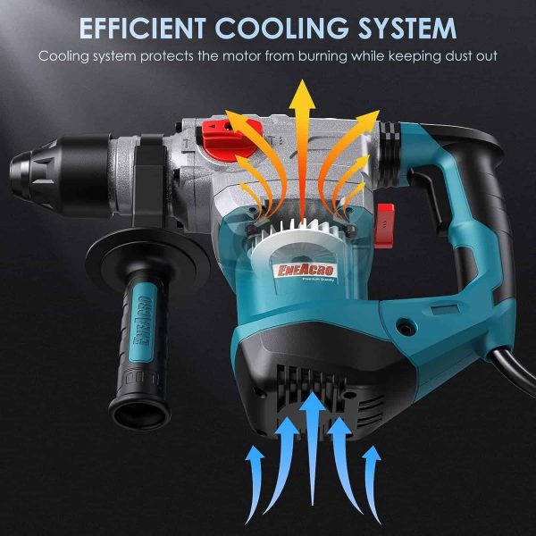 ENEACRO 1-1/4 Inch SDS-Plus 13 Amp Heavy Duty Rotary Hammer Drill - Image 3