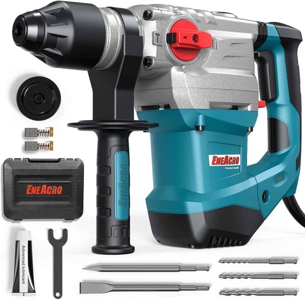 ENEACRO 1-1/4 Inch SDS-Plus 13 Amp Heavy Duty Rotary Hammer Drill