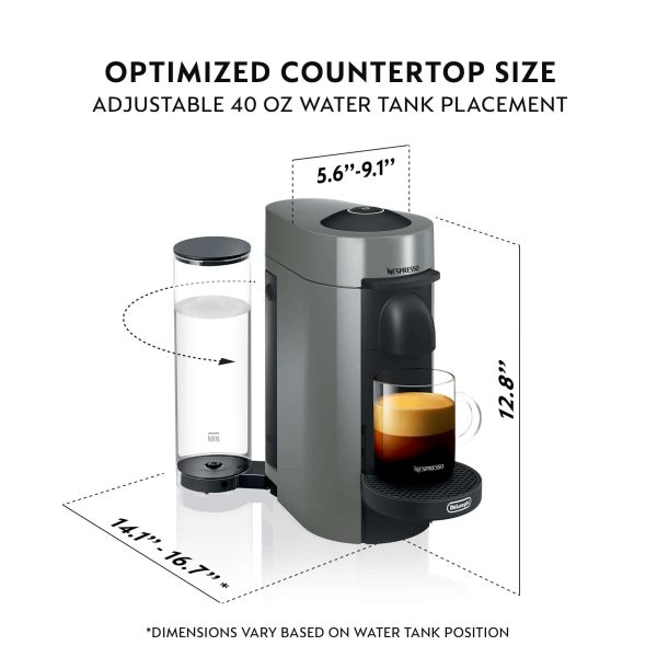 VertuoPlus Coffee and Espresso Machine, 5 Fluid Ounces, Grey - Image 6