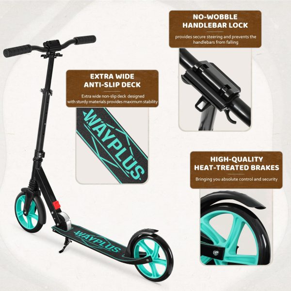 WAYPLUS Kick Scooter for Ages 6+,Kid, Teens   Adults. Max Load 240 LBS. Foldable, Lightweight - Image 3