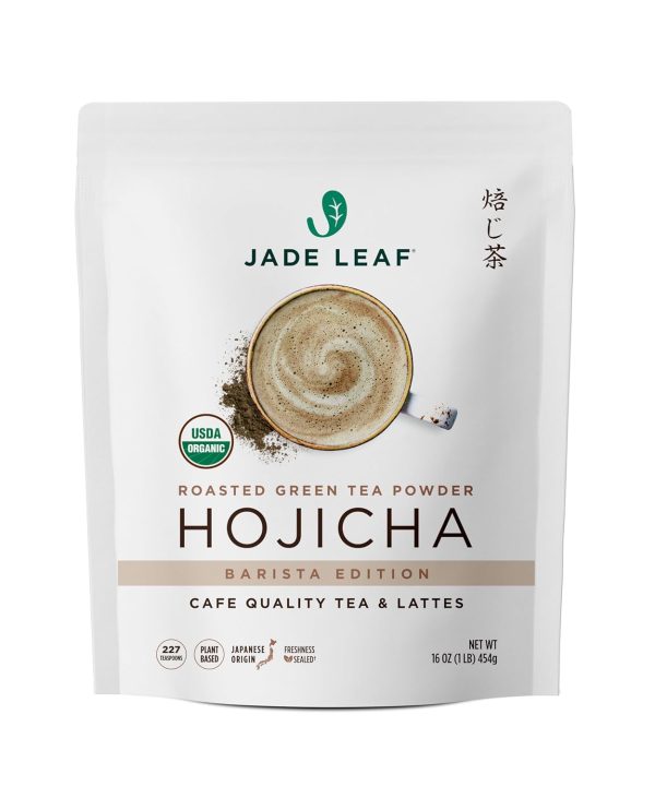 Jade Leaf Matcha Organic Japanese Hojicha Roasted Green Tea Powder, Barista Edition, Authentic Japanese, (1 Pound Pouch)