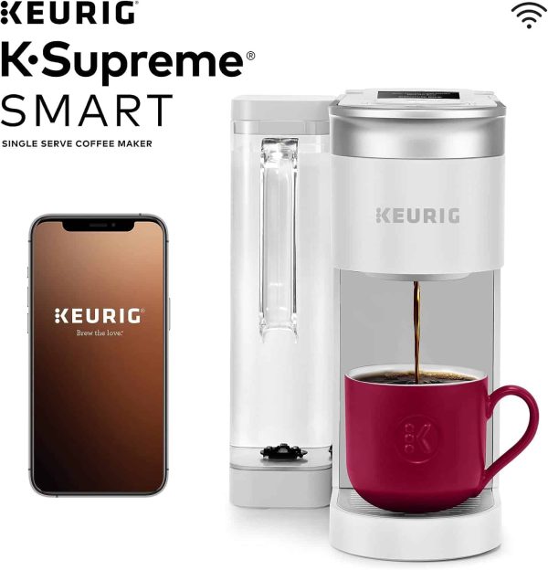 K-Supreme SMART Coffee Maker, MultiStream Technology, Brews 6-12oz Cup Sizes, White - Image 2
