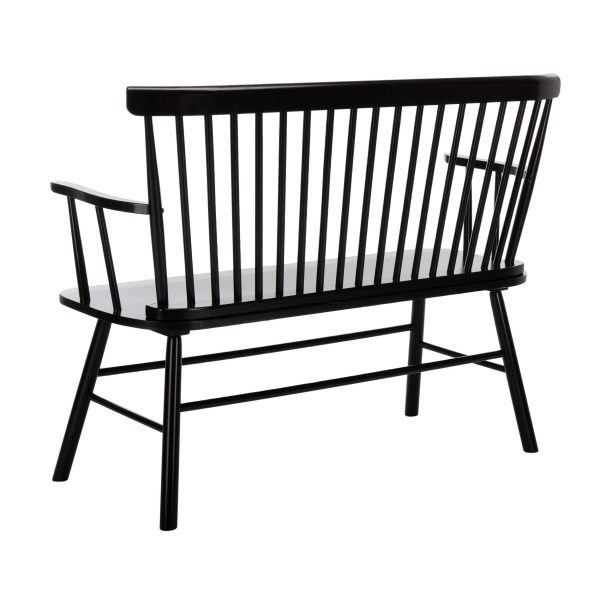 Homes Collection Addison Spindle Back Black Bench - Image 11