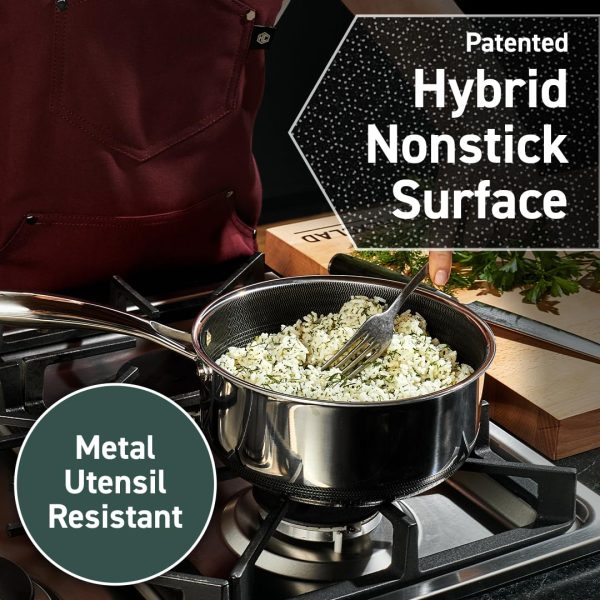 Hybrid Nonstick 8-Quart Stockpot with Tempered Glass Lid, Dishwasher Safe, Induction Ready, Compatible with All Cooktops - Image 5