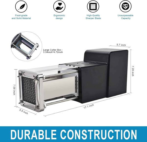 Sopito Electric French Fry Cutter, Sopito Commercial Grade Potato Cutter - Image 2