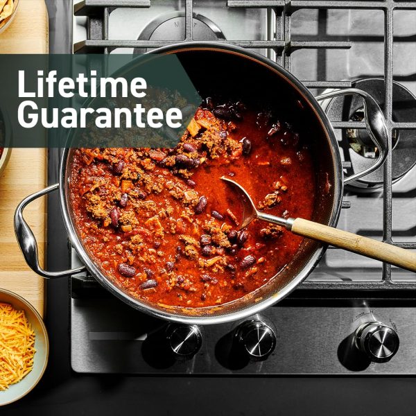 Hybrid Nonstick 8-Quart Stockpot with Tempered Glass Lid, Dishwasher Safe, Induction Ready, Compatible with All Cooktops - Image 3