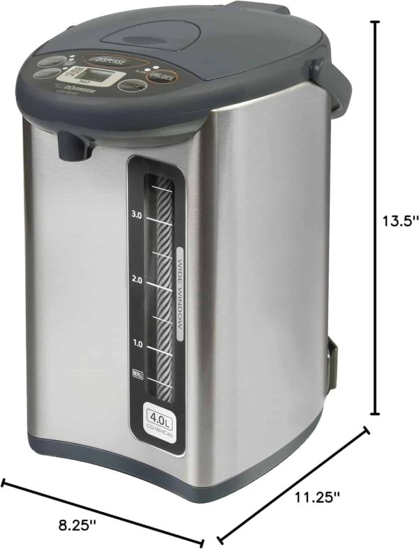 Zojirushi CD-WHC40XH Micom Water Boiler   Warmer, 135 oz, Stainless Gray - Image 10