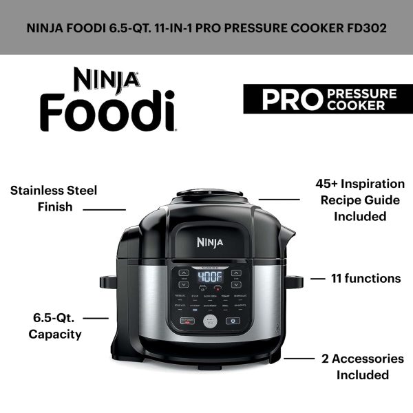 Foodi 11-in-1 6.5-qt Pro Pressure Cooker + Air Fryer With Stainless Finish - Image 7
