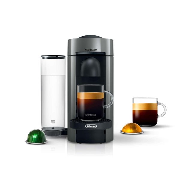VertuoPlus Coffee and Espresso Machine, 5 Fluid Ounces, Grey