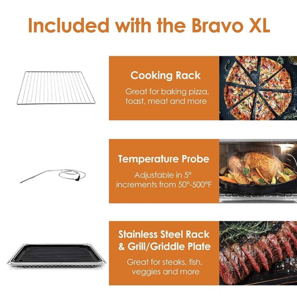 NUWAVE Bravo Air Fryer Oven, 12-in-1, 30QT XL Large Capacity Digital Countertop Convection Oven, silver - Image 7