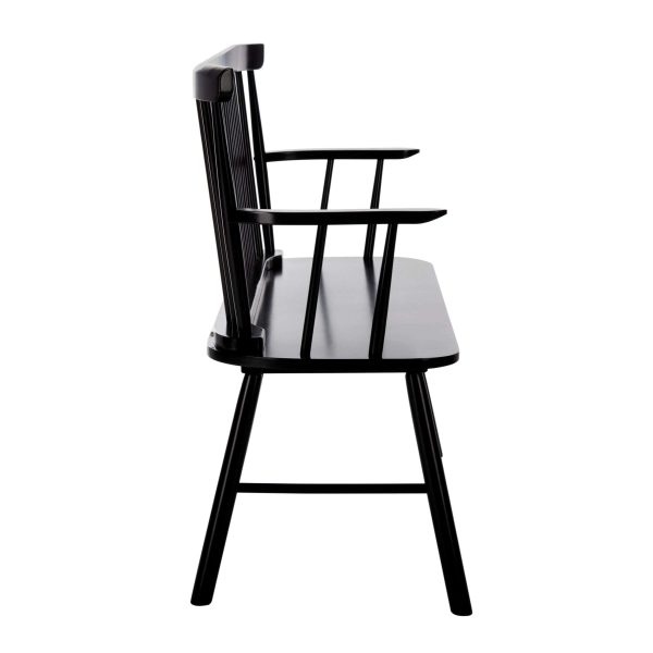 Homes Collection Addison Spindle Back Black Bench - Image 10