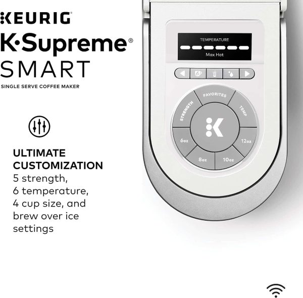 K-Supreme SMART Coffee Maker, MultiStream Technology, Brews 6-12oz Cup Sizes, White - Image 4