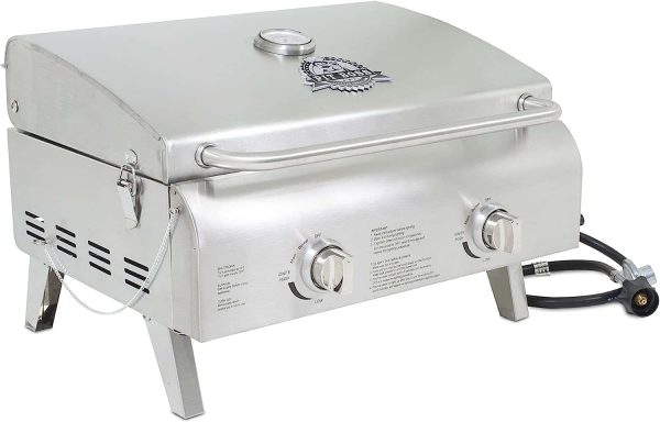 Grills 75275 Stainless Steel Two-Burner Portable Grill - Image 2