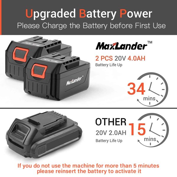 MAXLANDER 3 in 1 Cordless Leaf Blower   Vacuum with Bag, Brushless Battery Powered Leaf Vacuum Mulcher 40V 170MPH 360CFM 5 Speeds - Image 5