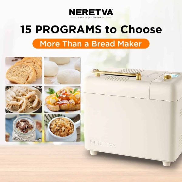 Neretva Bread Maker: 15-in-1 Automatic! Gluten-Free, Pizza Dough   More - Image 5
