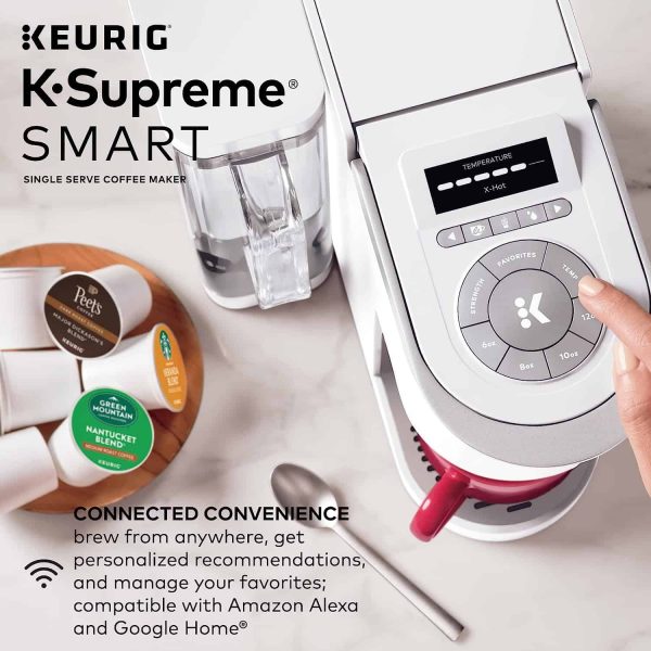 K-Supreme SMART Coffee Maker, MultiStream Technology, Brews 6-12oz Cup Sizes, White - Image 6