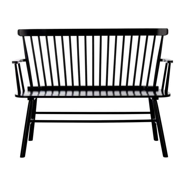 Homes Collection Addison Spindle Back Black Bench - Image 6