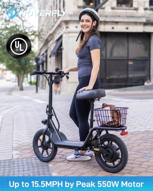 HOVERFLY Z5 Electric Scooter with Seat, 18.6Miles Range   15.5Mph Power by 550W Peak Motor - Image 5
