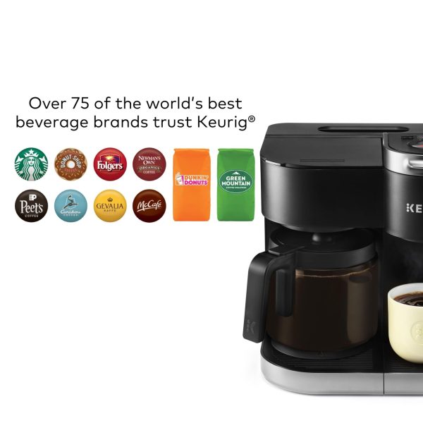 K-Duo Single Serve K-Cup Pod   Carafe Coffee Maker, Black,1470 watts - Image 3