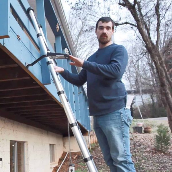 Yvan Telescoping Ladder,12.5 FT One Button Retraction Aluminum Telescopic Extension Extendable Ladder, 250 Lb Capacity - Image 7