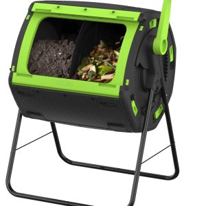 Maze 48 Gallon Outdoor Compost Bin Tumbler for Food Waste, Outdoor Compost Bin for Kitchen Garden