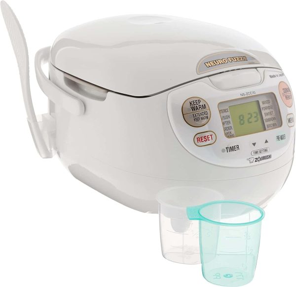 Zojirushi NS-ZCC10 Neuro Fuzzy Cooker, 5.5-Cup uncooked rice / 1L, White - Image 2