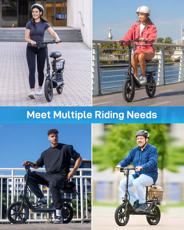 HOVERFLY Z5 Electric Scooter with Seat, 18.6Miles Range   15.5Mph Power by 550W Peak Motor - Image 4