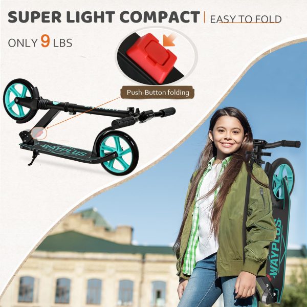 WAYPLUS Kick Scooter for Ages 6+,Kid, Teens   Adults. Max Load 240 LBS. Foldable, Lightweight - Image 7