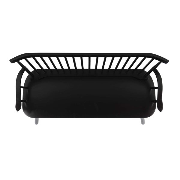 Homes Collection Addison Spindle Back Black Bench - Image 9