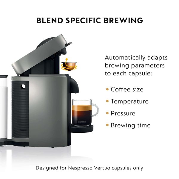 VertuoPlus Coffee and Espresso Machine, 5 Fluid Ounces, Grey - Image 4