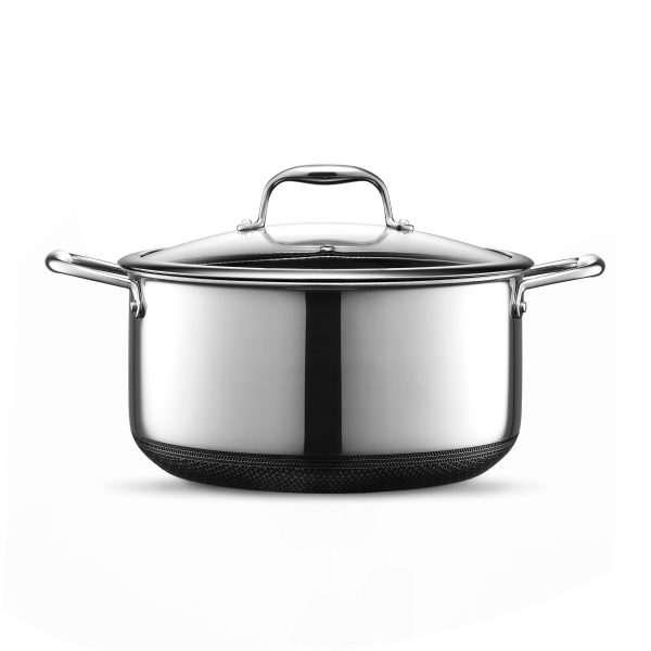 Hybrid Nonstick 8-Quart Stockpot with Tempered Glass Lid, Dishwasher Safe, Induction Ready, Compatible with All Cooktops - Image 6