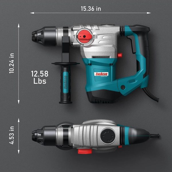ENEACRO 1-1/4 Inch SDS-Plus 13 Amp Heavy Duty Rotary Hammer Drill - Image 7