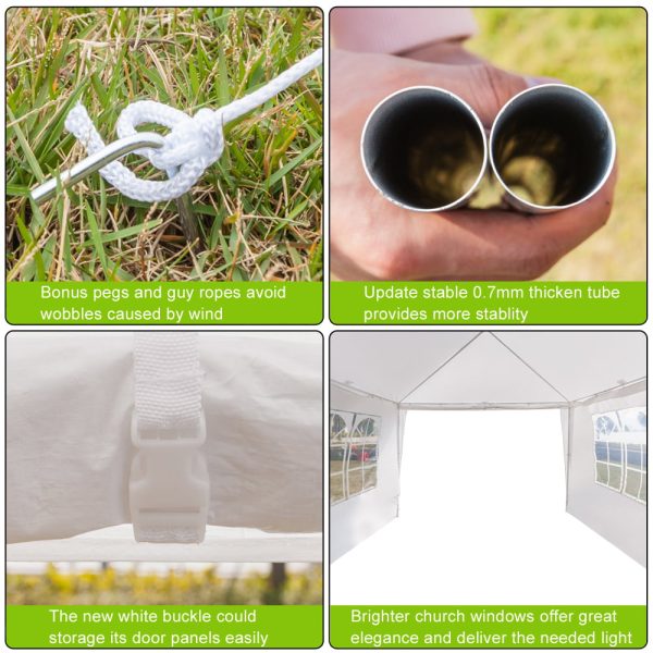 Zimtown 10x30ft Party Patio Tent Canopy Gazebo Pavilion Event Canopies(8 sides) - Image 11