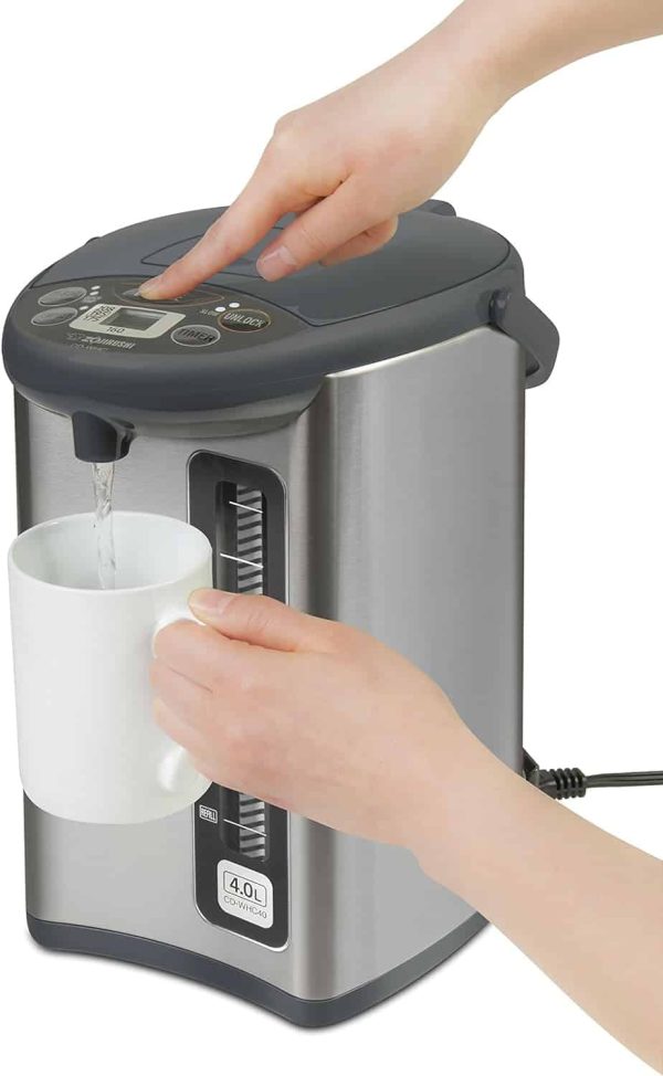 Zojirushi CD-WHC40XH Micom Water Boiler   Warmer, 135 oz, Stainless Gray - Image 8