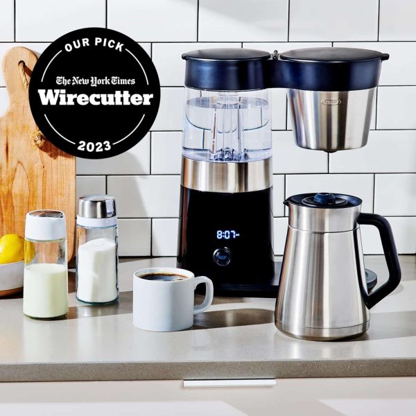 OXO Brew 9 Cup Stainless Steel Coffee Maker, Silver, Black - Image 2